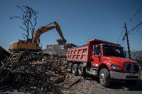 Damage Left By The Fire In Vina Del Mar