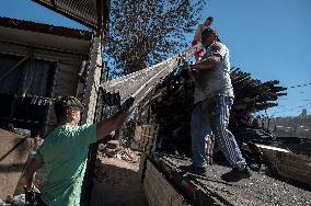 Damage Left By The Fire In Vina Del Mar