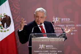 Mexico’s President Lopez Obrador Inaugurates Technological Baccalaureate School