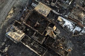 Funeral Ceremony For A Family With Their Three Children Died In A Fire Following An Attack By Russia's Shahed Strike Drones In K