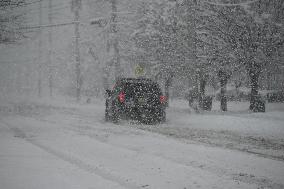 Snowstorm Impacts New Jersey And New York