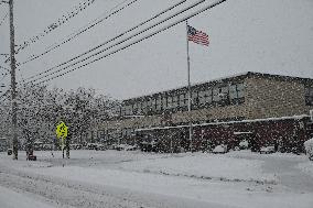 Snowstorm Impacts New Jersey And New York