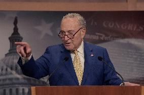 Leader Schumer Hold A National Security Act News Conference