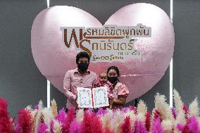 Marriage License Ceremony On Valentine's Day In Bangkok.