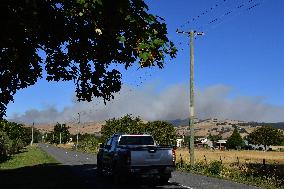 Fire Blazes Across Christchurch's Port Hills