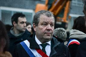 PM Attal Visits A Housing Construction Site - Villejuif