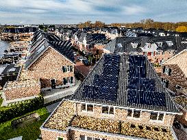 Solar Panels On The Roofs - The Hague