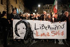 Demonstration In Favor Of The Release Of Ilaria Salis