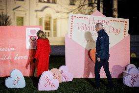 DC: The President and First Lady View Valentines Day Decorations at the White House