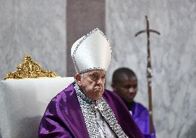 Pope Francis Celebrates Ash Wednesday Mass - Rome