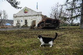 Destruction In The Bohorodychne Village, Donetsk Region, Ukraine