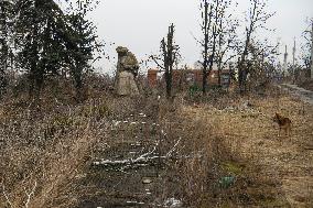 Destruction In The Bohorodychne Village, Donetsk Region, Ukraine