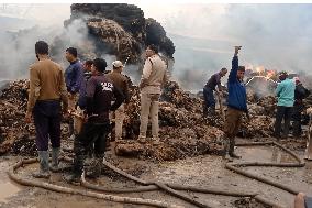Major Fire At Jute Corporation Of India Godown In Assam