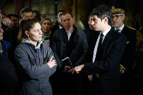 PM Attal Visits A Cattle Farm - Janvilliers