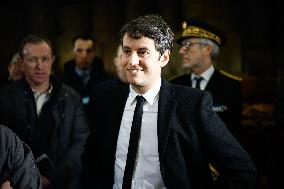 PM Attal Visits A Cattle Farm - Janvilliers