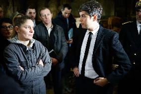 PM Attal Visits A Cattle Farm - Janvilliers