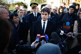 PM Attal Visits A Cattle Farm - Janvilliers