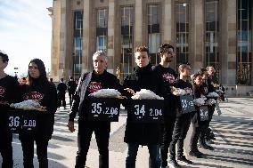 Protest Against Genetically Manipulated Chickens - Paris