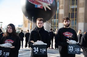 Protest Against Genetically Manipulated Chickens - Paris