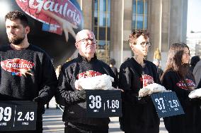 Protest Against Genetically Manipulated Chickens - Paris