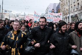 Protest Against The Non-state Universities In Athens