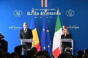 Italy-Romania Summit In Rome, Italy