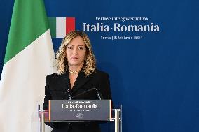 Italy-Romania Summit In Rome, Italy