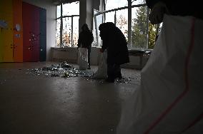 Lviv school damaged in Russian missile attack