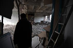 Lviv school damaged in Russian missile attack