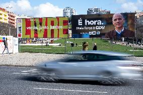 Billboards In Lisbon For Electoral Campaign