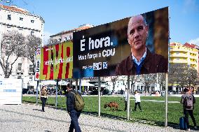 Billboards In Lisbon For Electoral Campaign