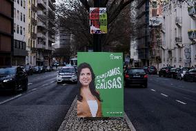 Billboards In Lisbon For Electoral Campaign