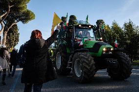 Farmers Protest At The Circus Maximus (Circo Massimo) In Rome