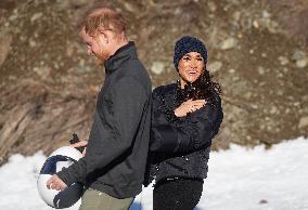 Prince Harry Tries Skeleton Bobsled - Canada