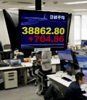 Nikkei close to all-time record