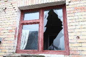 Aftermath of Russian missile attack in Kyiv region