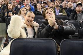 Millie Bobby Brown And Jake Bongiovi At Rangers Games - NYC