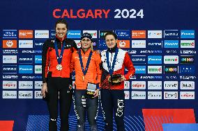 2024 World Single Distances Speed Skating Championships In Calgary - Day 1