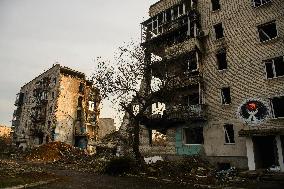 Destruction In The Town Of Izium, Kharkiv Region, Ukraine