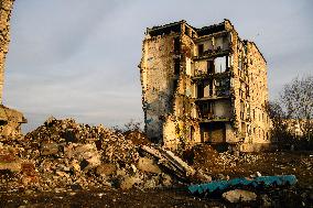 Destruction In The Town Of Izium, Kharkiv Region, Ukraine
