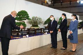 Emperor at bonsai exhibition