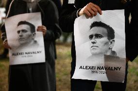 Vigil For Alexei Navalny In Front Of Russian Consulate In Krakow, Poland