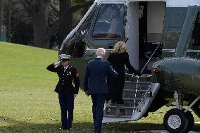 President Joe And Jill Biden Hold A White House Departure