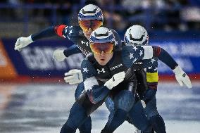 2024 World Single Distances Speed Skating Championships In Calgary - Day 1