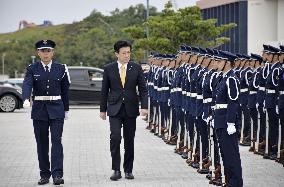 Japan defense minister visits ASDF base