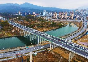 Expressway Jam in Anqing