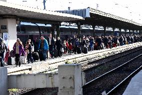 SNCF Controllers Social Movement At Gare De Lyon - Paris