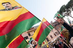 Kurdish Protest In Rome