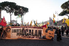 Kurdish Protest In Rome