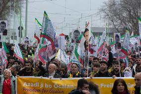 March  For Freedom Of Kurdish Leader Abdullah Ocalan In Cologne